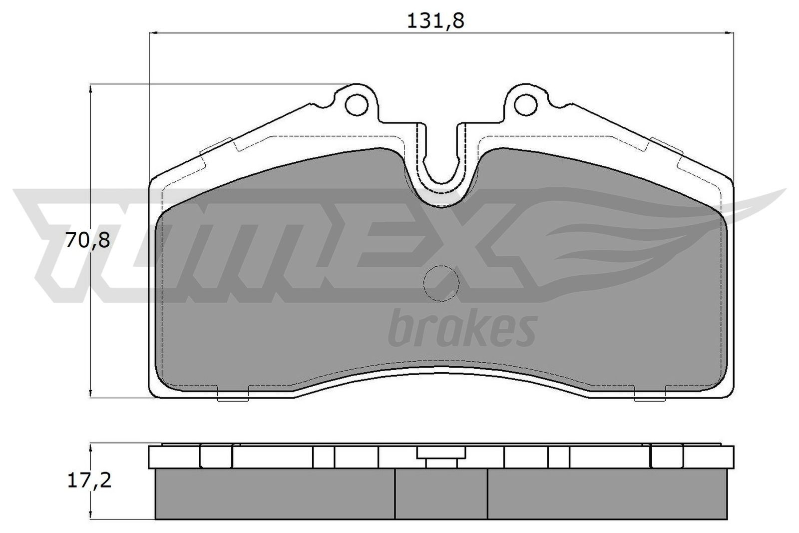 Obrázok Sada brzdových platničiek kotúčovej brzdy TOMEX Brakes  TX1801